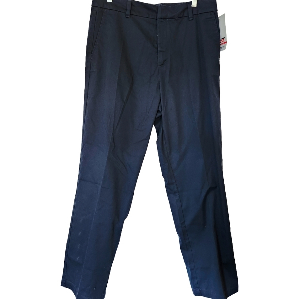 NEW Dickies Perfectly Slimming Navy High Rise Womens Khaki Work Pants Size 12